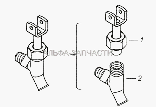 5320-1305010 Кран сливной системы охлаждения  